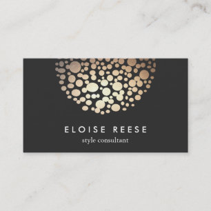 Carte De Visite Salon de beauté moderne Gold Circles