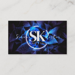 Carte De Visite Salon de beauté Neon Abstraite femme moderne