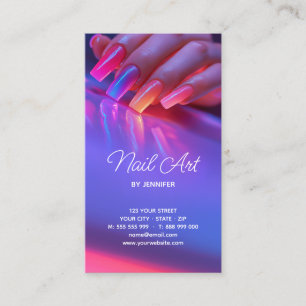 Carte De Visite Salon de beauté pour Nail Art 