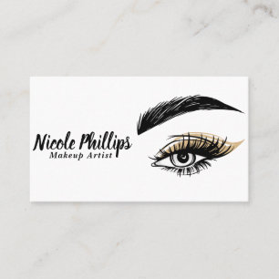 Carte De Visite Salon de Beauté Pretty Eyes Maquillage Cils Extens