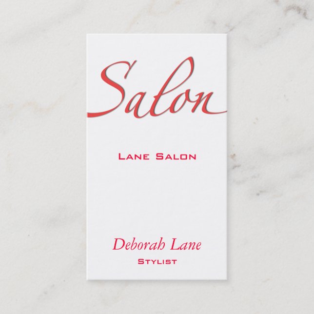 Carte De Visite Salon de Beauté Professionnel Moderne et Chic (Devant)