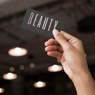 Carte De Visite Salon de beauté rose Parties scintillant or