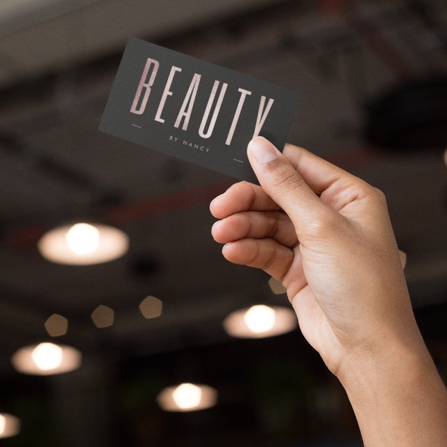 Carte De Visite Salon de beauté rose Parties scintillant or  (Créateur téléchargé)