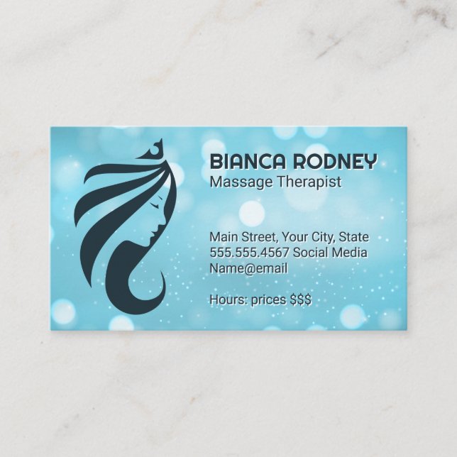 Carte De Visite Salon de beauté Santé | Massage (Devant)