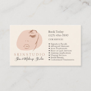 Carte De Visite Salon de beauté Soins de peau Maquillage Cils Sour