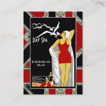 Carte de visite Salon de beauté Spa de jour Diva r