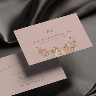 Carte De Visite Salon de beauté spa luxe rose poudré
