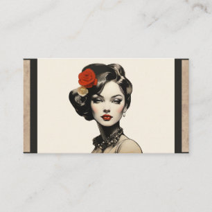 Carte De Visite Salon de beauté vintage Coiffeur Parfumerie
