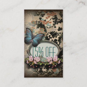 Carte De Visite Salon de beauté vintage papillon SPA Paris