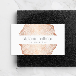 Carte De Visite Salon de Belle Bio Rose Gold Tree Rings