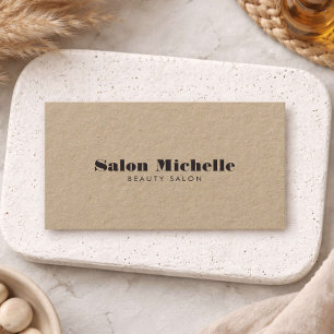 Carte De Visite Salon de Boutique Kraft Minimaliste Chic