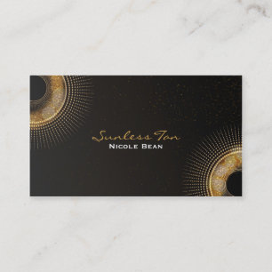 Carte de visite Salon de bronzage chic Golden Rays