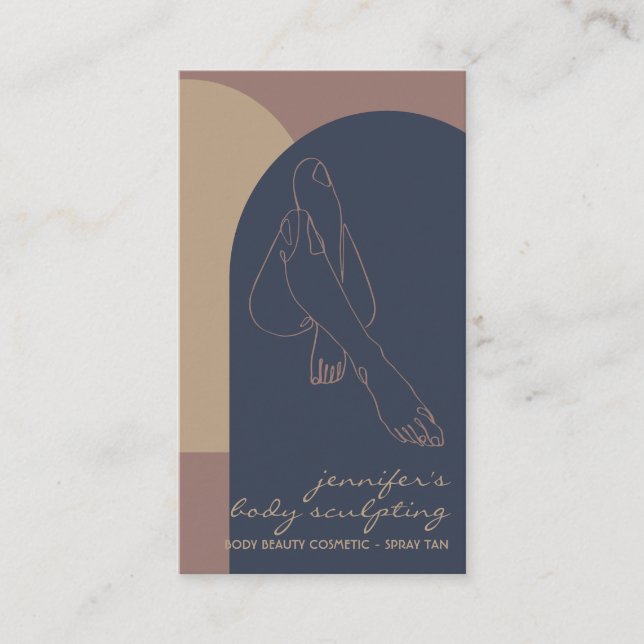 Carte De Visite Salon de bronzage par pulvérisation de contourneme (Devant)