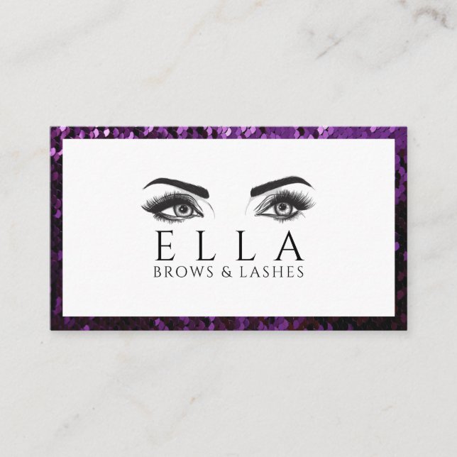 Carte De Visite Salon de cils et sourcils Extensions de cils (Devant)