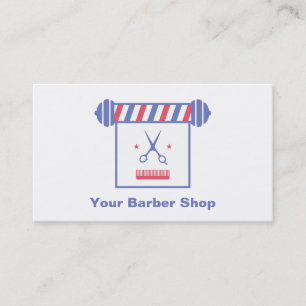 Carte De Visite Salon de coiffeur lumineux rétro fantaisiste hipst
