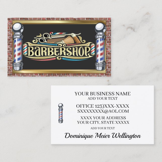 Carte De Visite Salon de coiffure (Devant / Derrière)