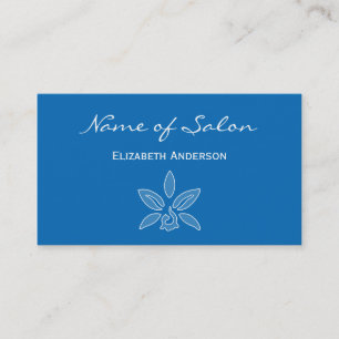 Carte De Visite Salon de coiffure Blue Orchid