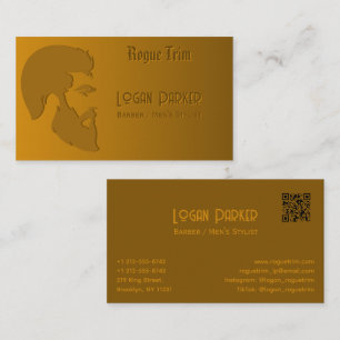Carte De Visite Salon de coiffure Bold Barber Shop Bronze pour hom