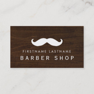 Carte De Visite Salon de coiffure de fibre de bois de moustache