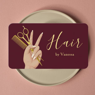 Carte De Visite Salon de coiffure de luxe Coiffeur Coiffeuse Bourg