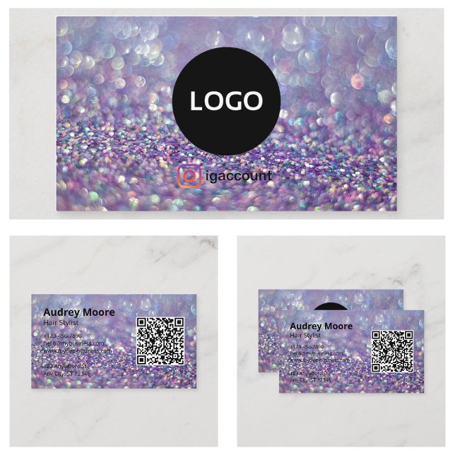 Carte De Visite Salon de coiffure élégant et tendance Salon de bea (Trendy Elegant Hair Stylist Salon Beauty Salon Business Card
)