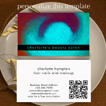 Salon de coiffure et d'onglerie moderne turquoise 
