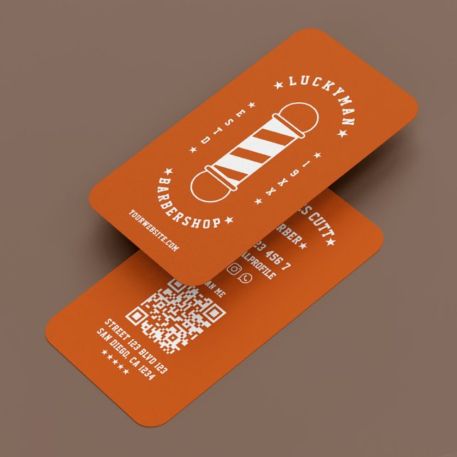 Carte De Visite Salon de coiffure minimal mobile Orange (Minimal Mobile Barber Orange Barbershop Business Card
☆★
☆★
☆★
☆★
☆★
4.7 out of 5 stars rating
(3954)