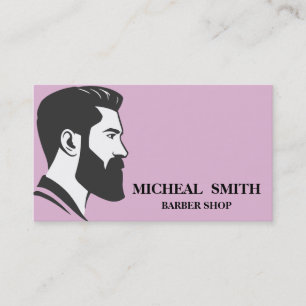 Carte De Visite Salon de coiffure minimaliste noir et blanc