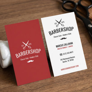 Carte De Visite Salon de coiffure minimaliste pour hommes professi