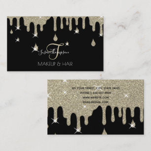 Carte De Visite Salon de coiffure pour artiste Parties scintillant