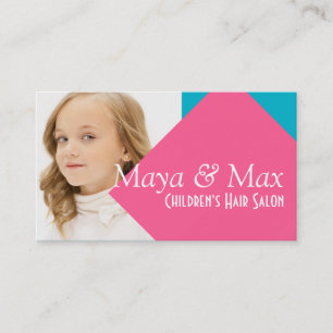 Carte De Visite Salon de coiffure pour enfants Styliste Boutique B