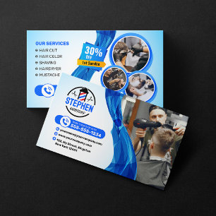 Carte De Visite Salon de coiffure pour hommes Coiffeur Coiffeuse