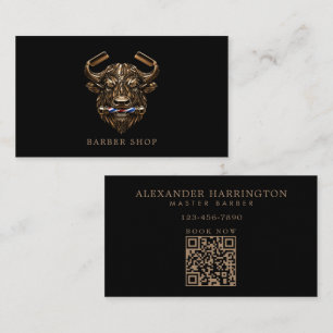 Carte De Visite Salon de coiffure professionnel minimal Bronze Buf