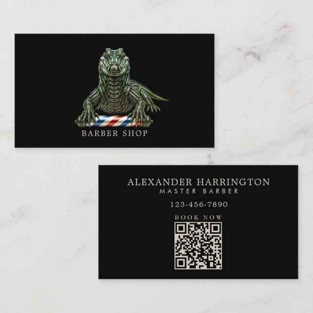 Carte De Visite Salon de coiffure professionnel minimal Émeraude A (Devant / Derrière)