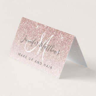 Carte De Visite Salon de coiffure Rose tendance Parties scintillan