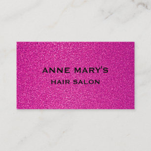 Carte De Visite Salon de coiffure rose violet paillettes Spa coiff