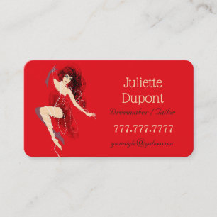 Carte De Visite Salon de lingerie élégant et sur mesure
