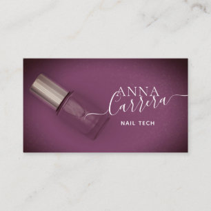 Carte De Visite Salon de manucure de luxe couleur violet pour ongl