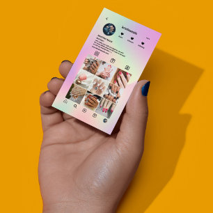 Carte De Visite Salon de manucure Grille de photos Instagram Holog