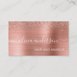 Carte De Visite Salon de maquillage de Parties scintillant rose Go