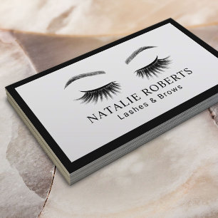 Carte De Visite Salon de maquillage frontalier minimaliste