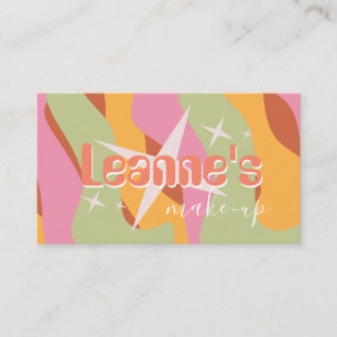 Carte De Visite Salon de maquillage groovy Ongles Star branché