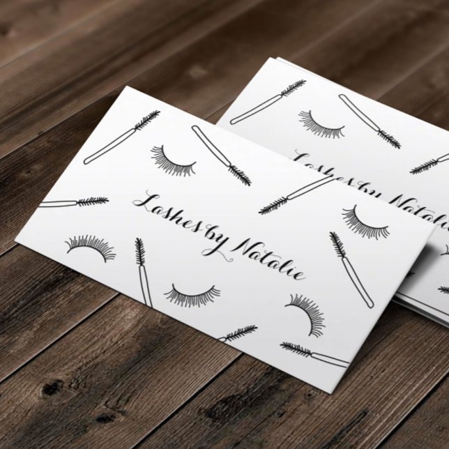 Carte De Visite Salon de maquillage Lashes Artist Cute Eyelash (Créateur téléchargé)