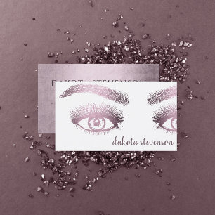 Carte De Visite Salon de maquillage Mauve rose Shimmer