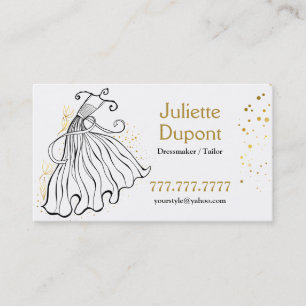Carte De Visite Salon de mariage d'or sur mesure élégant
