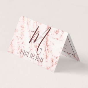 Carte De Visite Salon de monogramme de galerie Pinky Professional