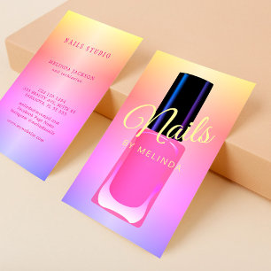 Carte De Visite Salon de ongle manicuriste moderne polish tendance