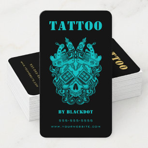 Carte De Visite Salon de tatouage de tatoueur professionnel