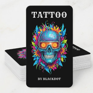 Carte De Visite Salon de Tatouage & Tatouage de Style Professionne