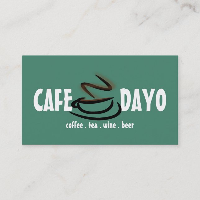 Carte De Visite Salon de Thé Café Vin Bière (Devant)